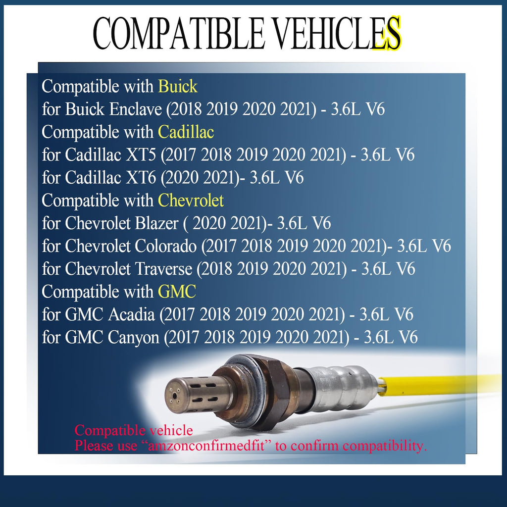 MTKHMN Upstream Downstream O2 Sensor for 17-21 Buick Chevrolet GMC 4PCS 3.6