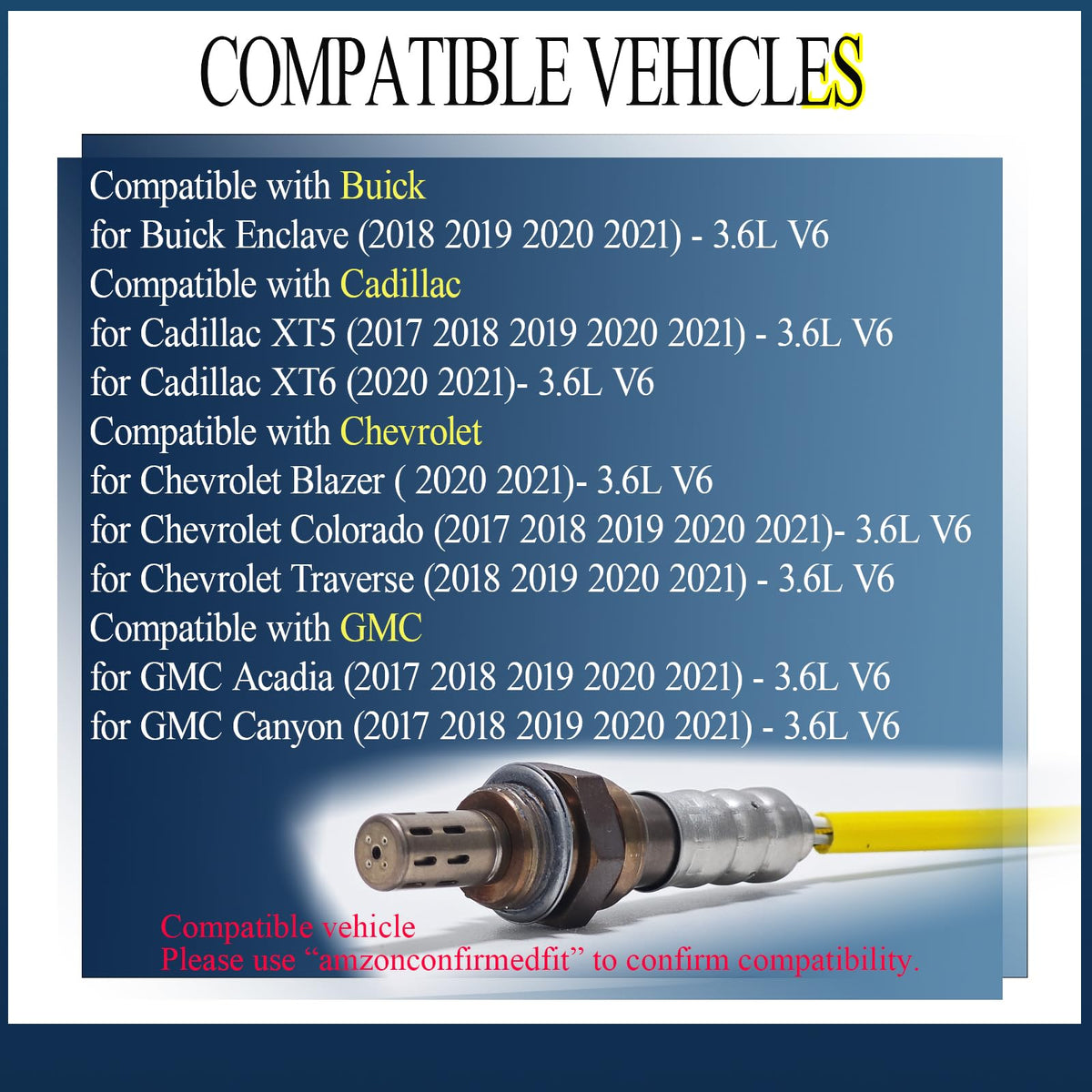 MTKHMN Upstream Downstream O2 Sensor for 17-21 Buick Chevrolet GMC 4PCS 3.6