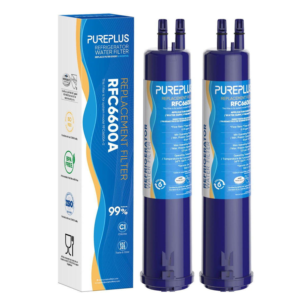 RFC6600A Water Filter Replacement for Everydrop Filter 3, 2 Pack