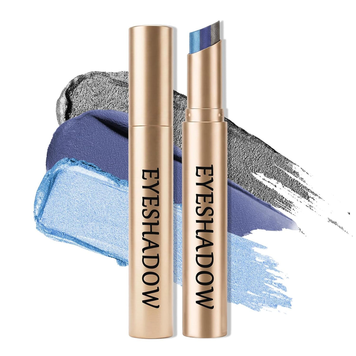 3 Color Matte Gradient Glitter Eyeshadow Stick Cream Shimmer Eye Shadow, 07