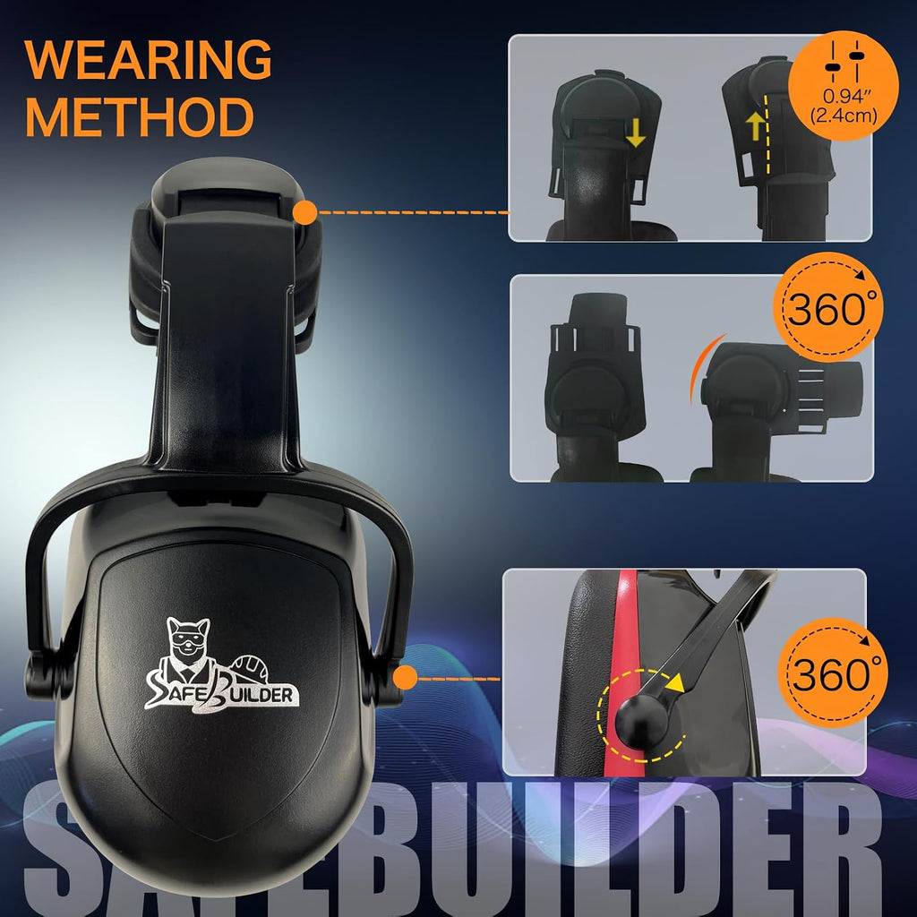 30dB Ear Muffs Hard Hats Type Safety Earmuffs For Safety Helmet Hearing Protection Earmuffs ANSI S3.19