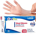 Vinyl Gloves Clear Large, Disposable Latex Free, 100 Count