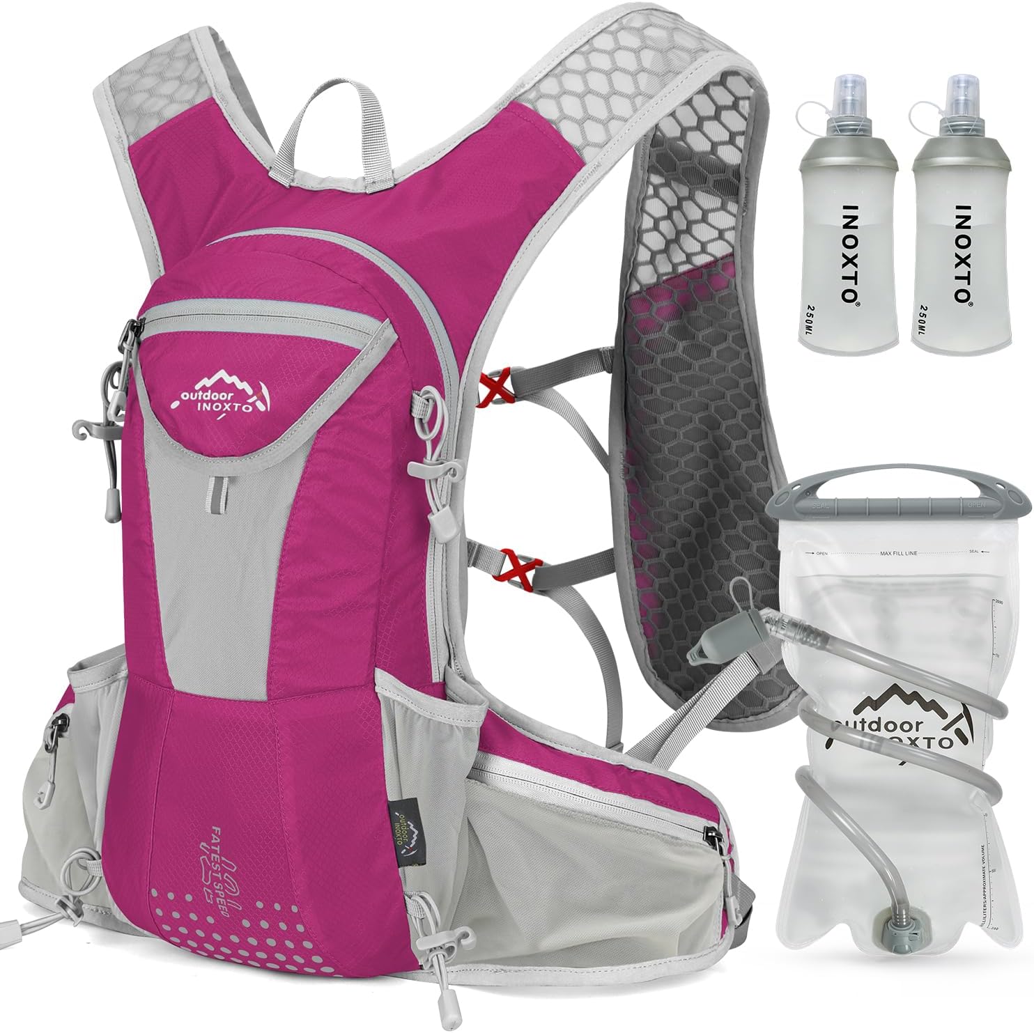 Hydration Pack Backpack, Lightweight Water Backpack with 2L Hydration Bladder Daypack for Men Women,Running Hydration
