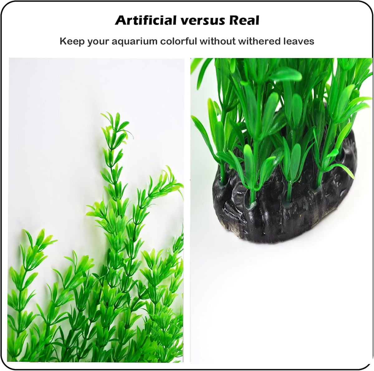 Aquarium Plants Plastic Realistic Tall Fish Tank Plant Decorations Seaweed Fish Tank Decor Artificial Plants Ornament