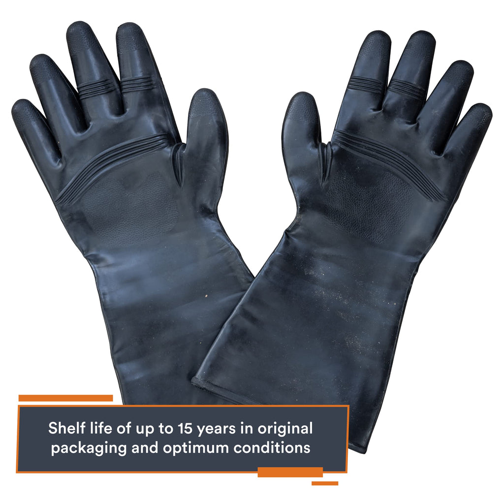 CBRN Butyl Gloves, Chemical Resistant, 1 Pair (Medium)