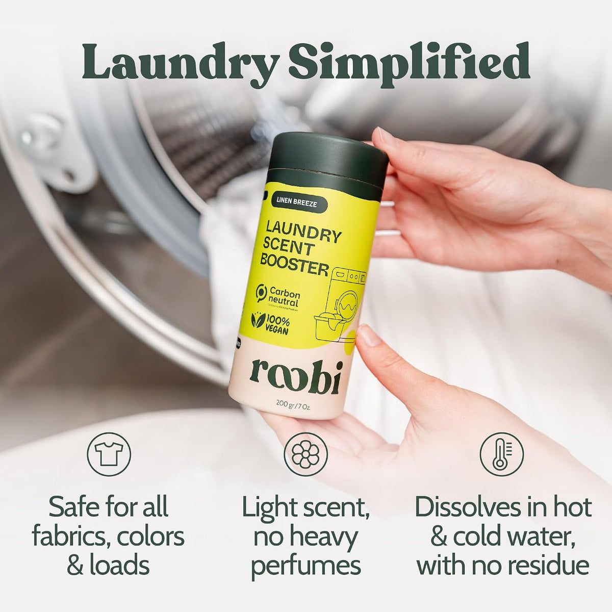 Sustainable Laundry Scent Booster Beads. Linen Breeze Fragrance