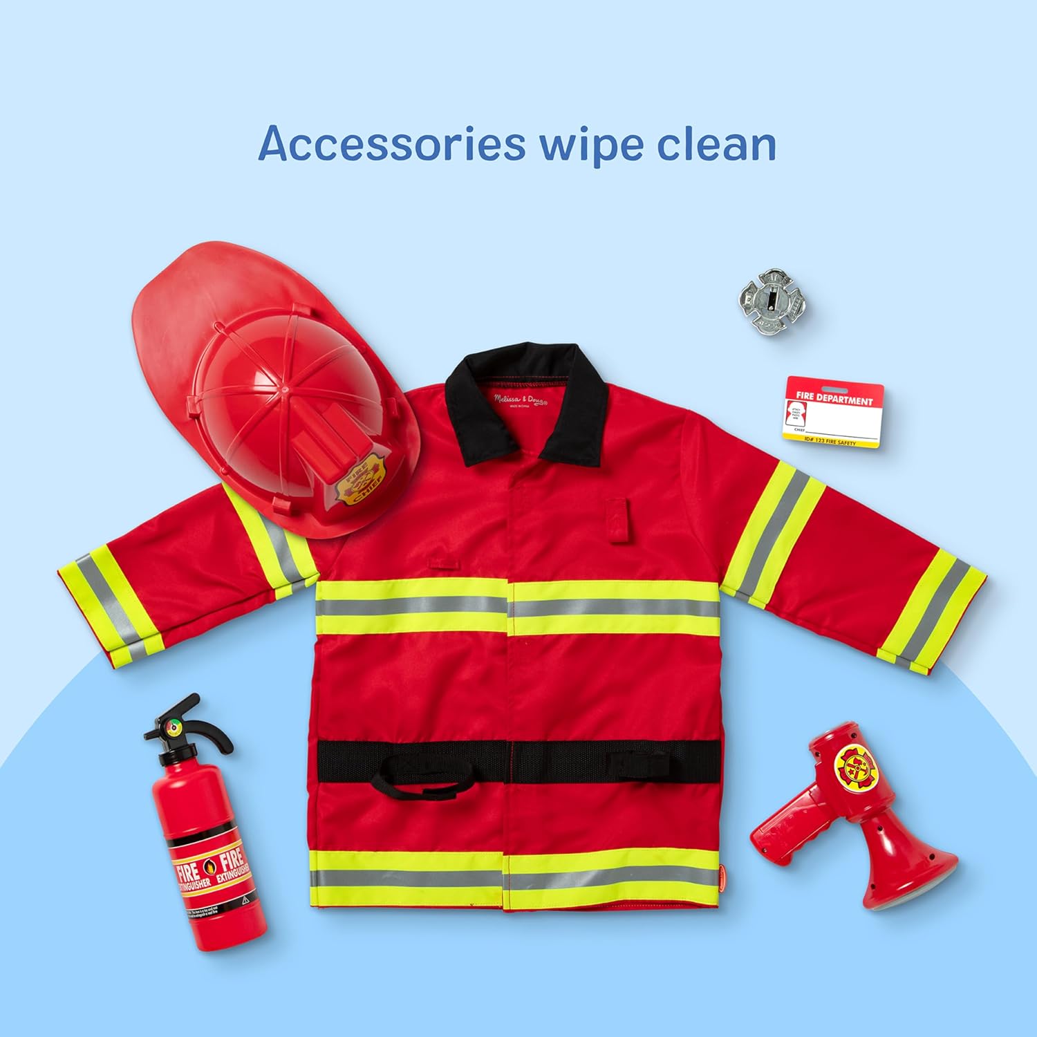 Melissa & Doug Fire Chief Role Play Costume Dress-Up Set