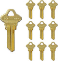 Schlage SC1 Key Blanks in Premium Brass | Uncut Keys for Home and Professional Use | 10 Blank Keys Compatible with