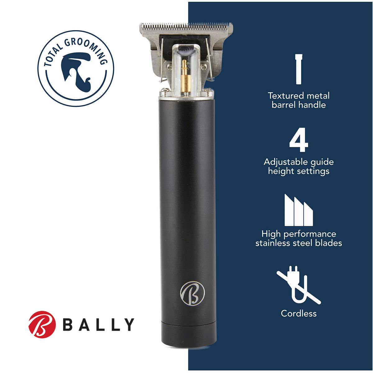 Cordless T-Blade Hair and Beard Trimmer with Guide Combs