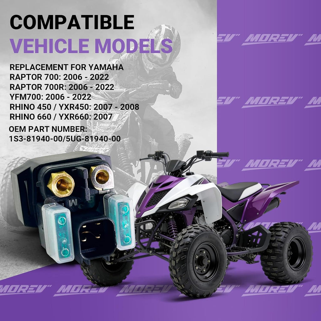 MOREV Starter Solenoid Relay Compatible with Yamaha Raptor 700 YFM700