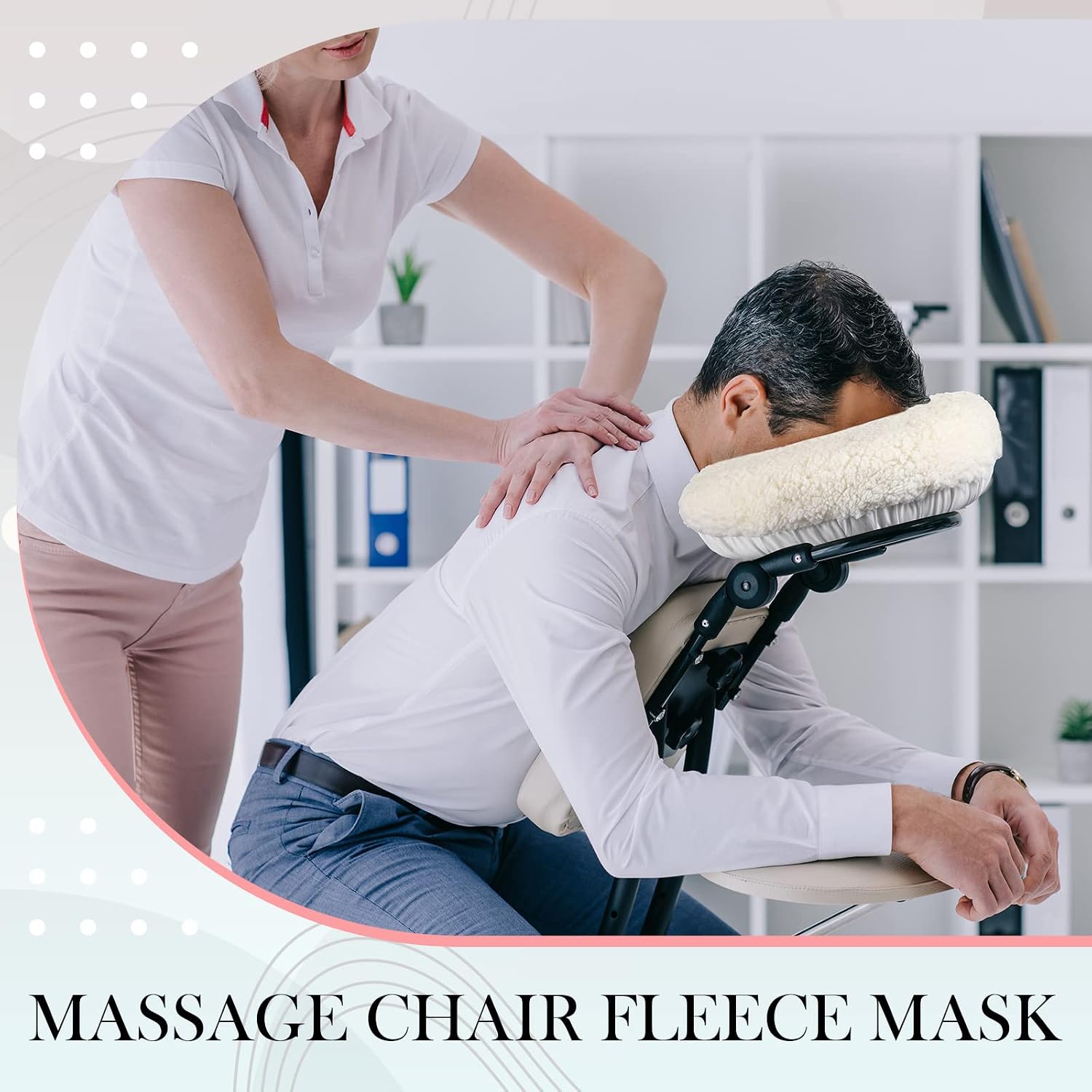 4 Pcs Massage Face Cradle Cover Fleece Massage Table Headrest Cover 14.5'' x 13'' Beauty Bed Facial Pillow Covers