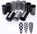 1 Box Nail Foil Transfer Stickers Decals, Print Black White Plaid Nail Art Sticker, DIY Nail Art Design Tool Stickers