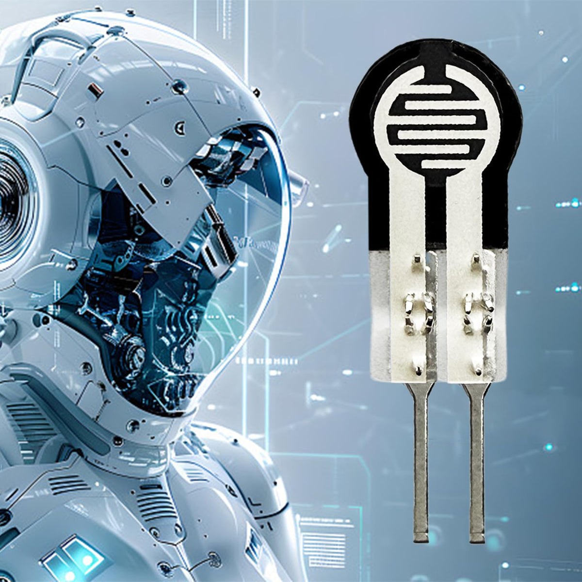 2Pcs Thin Film Pressure Sensor 20g-10Kg Force Sensitive Resistor (FSR400)
