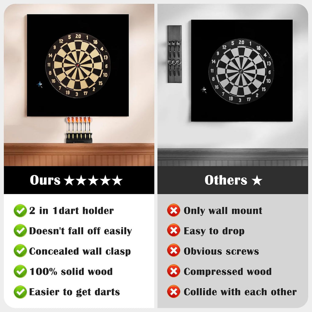 2 in 1 Wooden Dart Holder and Wall Dart Holder, Decoration Dart Holder, Display Rack for Darts Holder, Dart Holder
