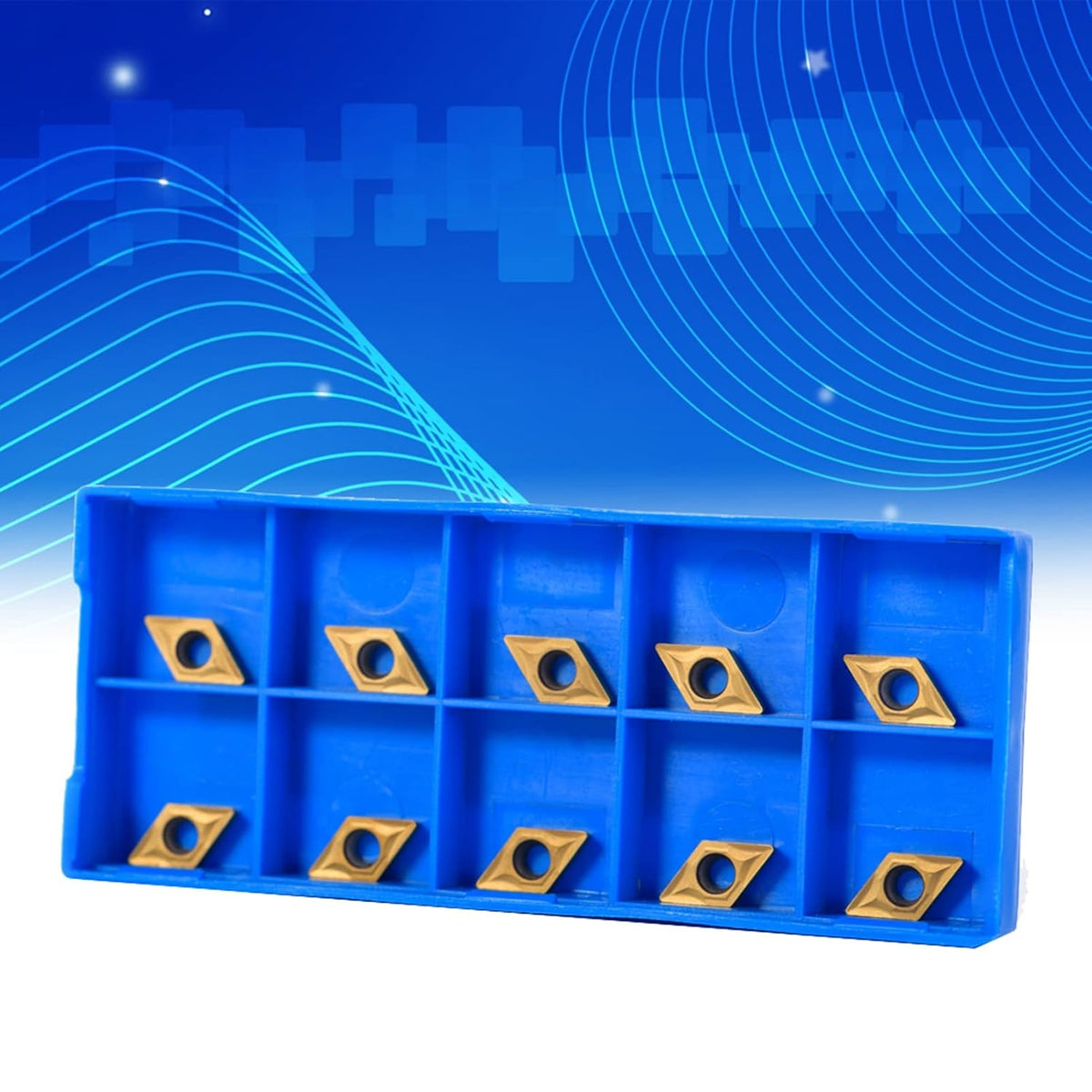 DCMT070204-HM YBC251 Carbide Inserts Indexable Inserts Golden Carbide Lathe Turning Inserts for Processing Steel Stainless Steel