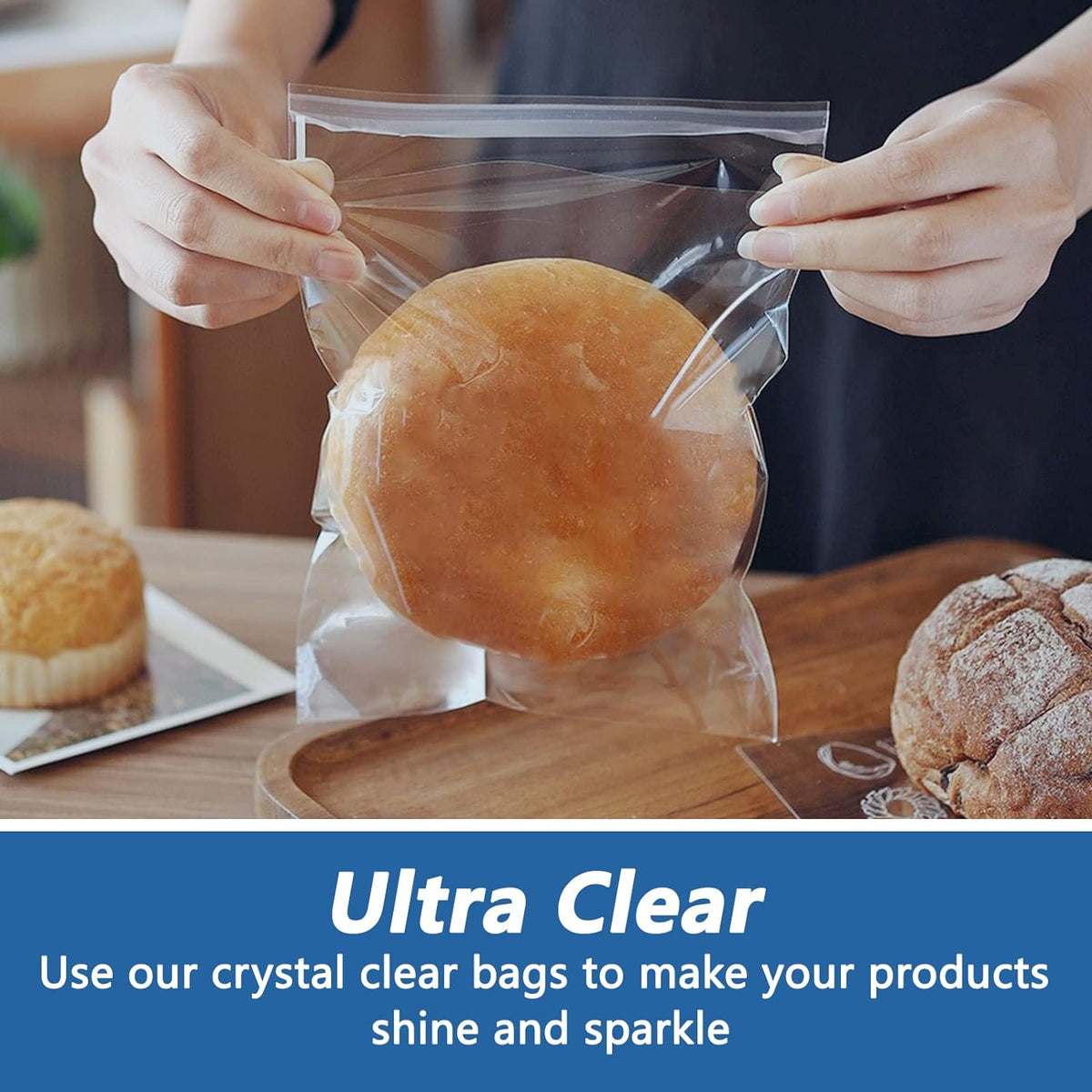 13" x 15" (100 Count) Clear Cellophane Bags