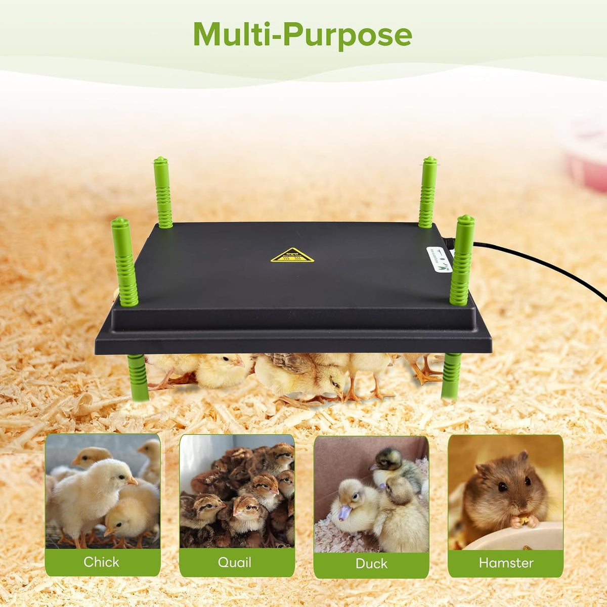 Brooder Heat Plate 12 X 16” Chick Heating Plate Warm Up to 30 Chicks