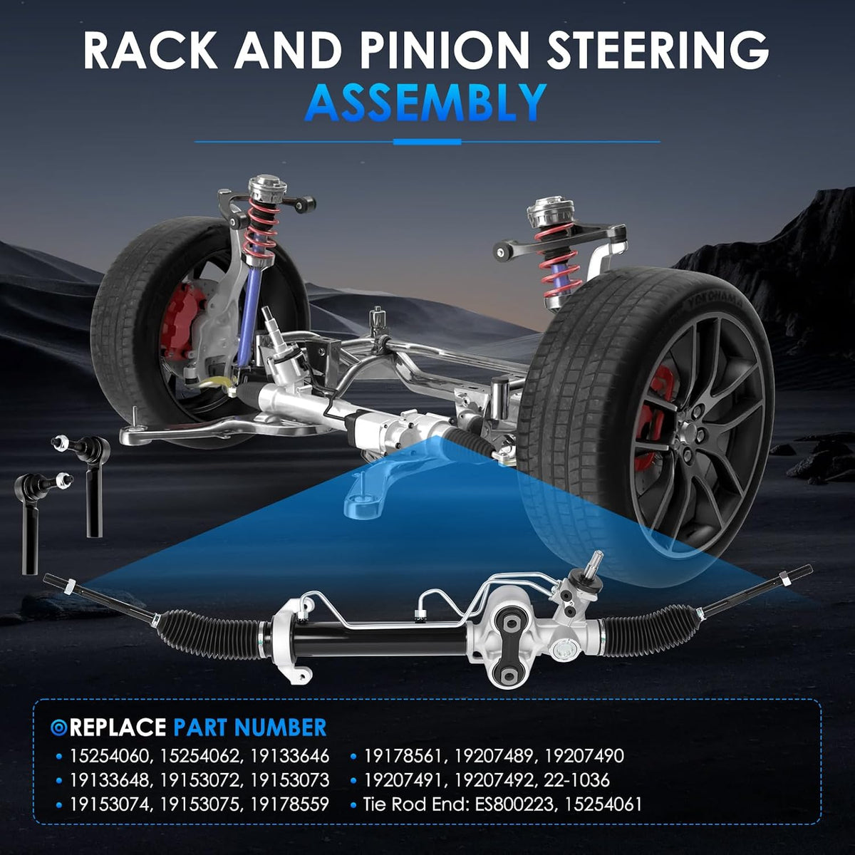 Hydraulic Power Steering Rack & Pinion 22-1036 Fit for Silverado
