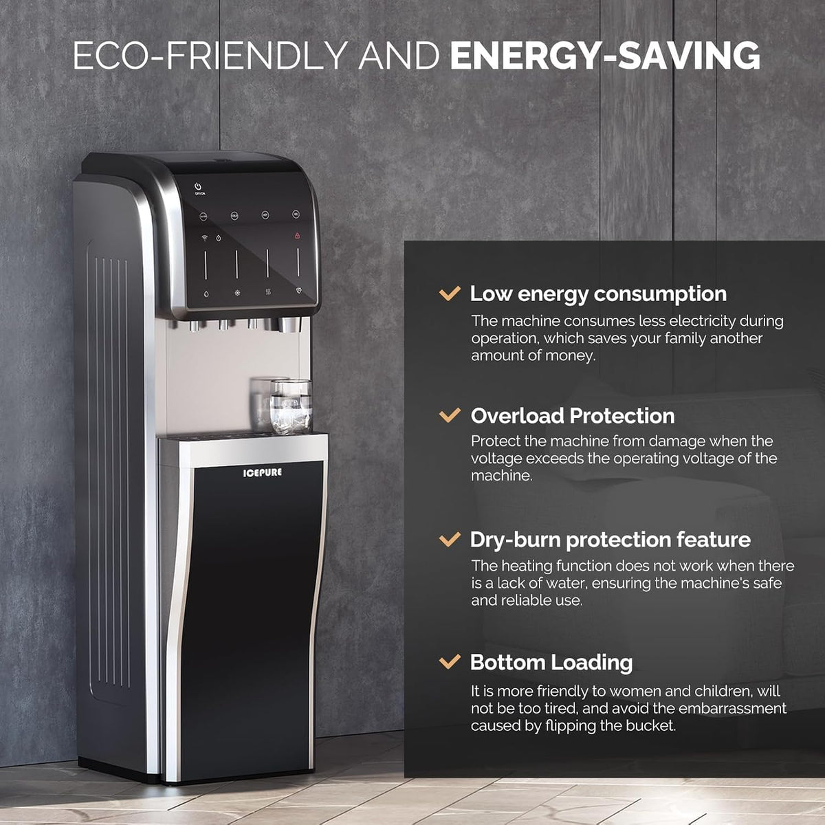 5 in 1 Water Dispenser with Ice Maker for 5 Gallon Bottle