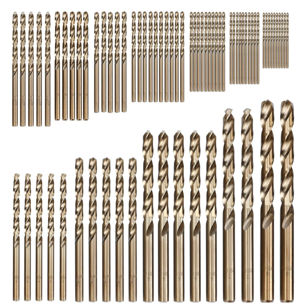 74-Piece M35 Cobalt Drill Bit Set, 1-8mm Metric Bits for Hard Metal