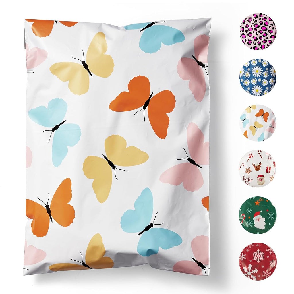 Poly Mailers 10x13" 50 Pack,Cute Shipping Bags for Clothes,Butterfly