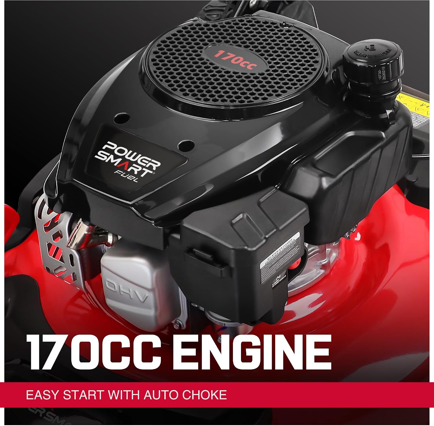 21-Inch Self Propelled Gas Lawn Mower, 170cc OHV Engine, Rear-Wheel Drive, Steel Deck, 3-in-1 Walk-Behind Mower