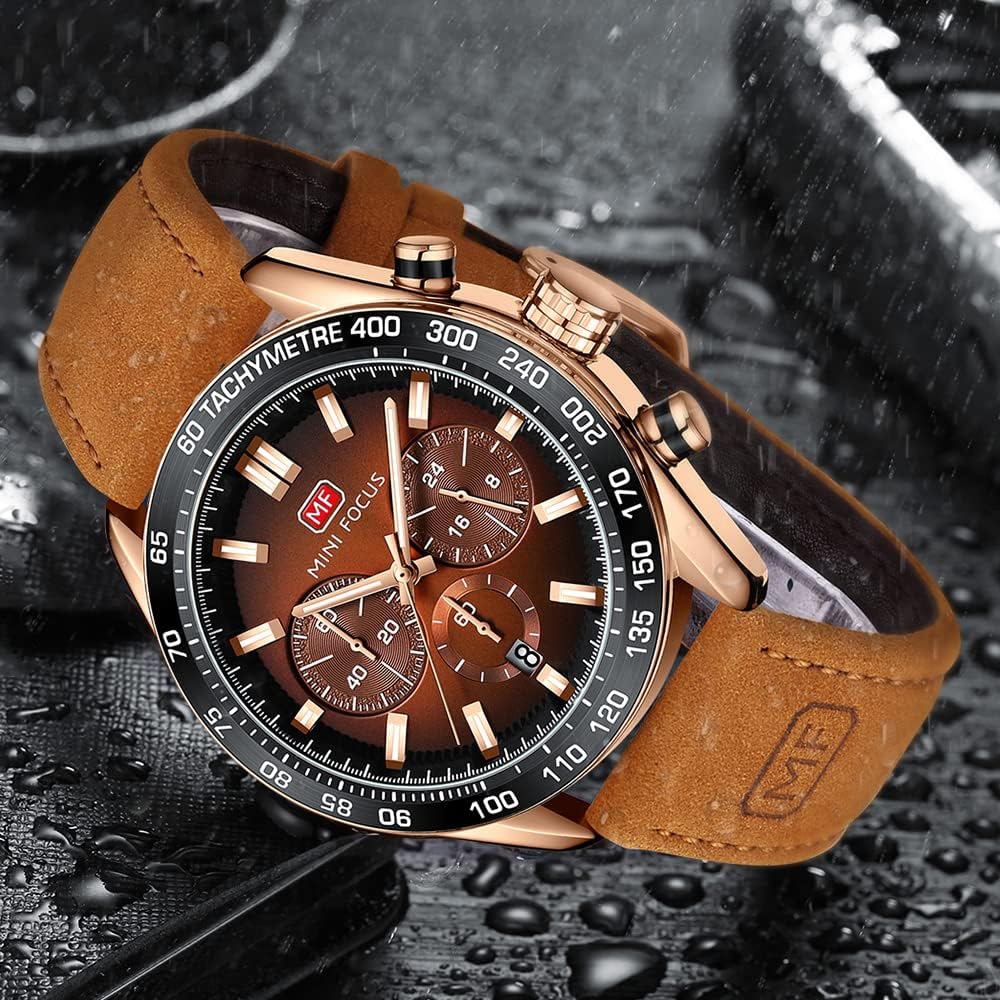 Watch for Men Sport Military Waterproof Chronograph Mens Watches Analog Quartz Big Face Classic Stylish Fashion