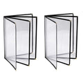 Menu Covers 8.5 x 11 Inch, 2 Pack 4 Page 8 View Clear Menu Holder Sleeve