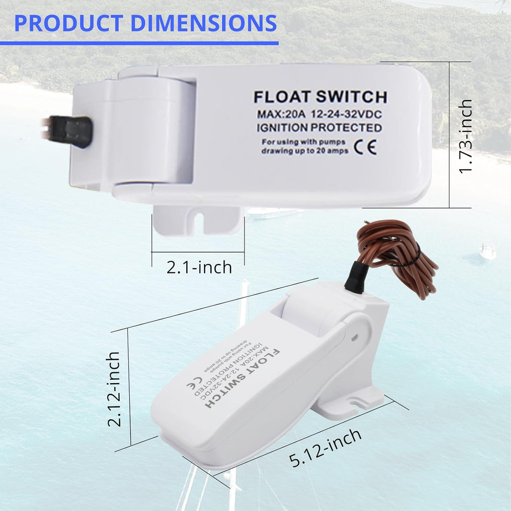 Automatic Bilge Pump Float Switch, DC 12V/24V/32V