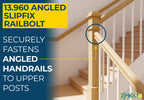 Angled Slipfix Railbolt, Handrail to Newel Post, 1 x 2-Pack, 13.960