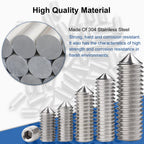 30Pcs M5 x 16mm Cone Point Allen Head Set Screws, 304 Stainless Steel