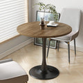 Round Dining Table 31.5" Circle Tulip Table for 4 People,Walnut