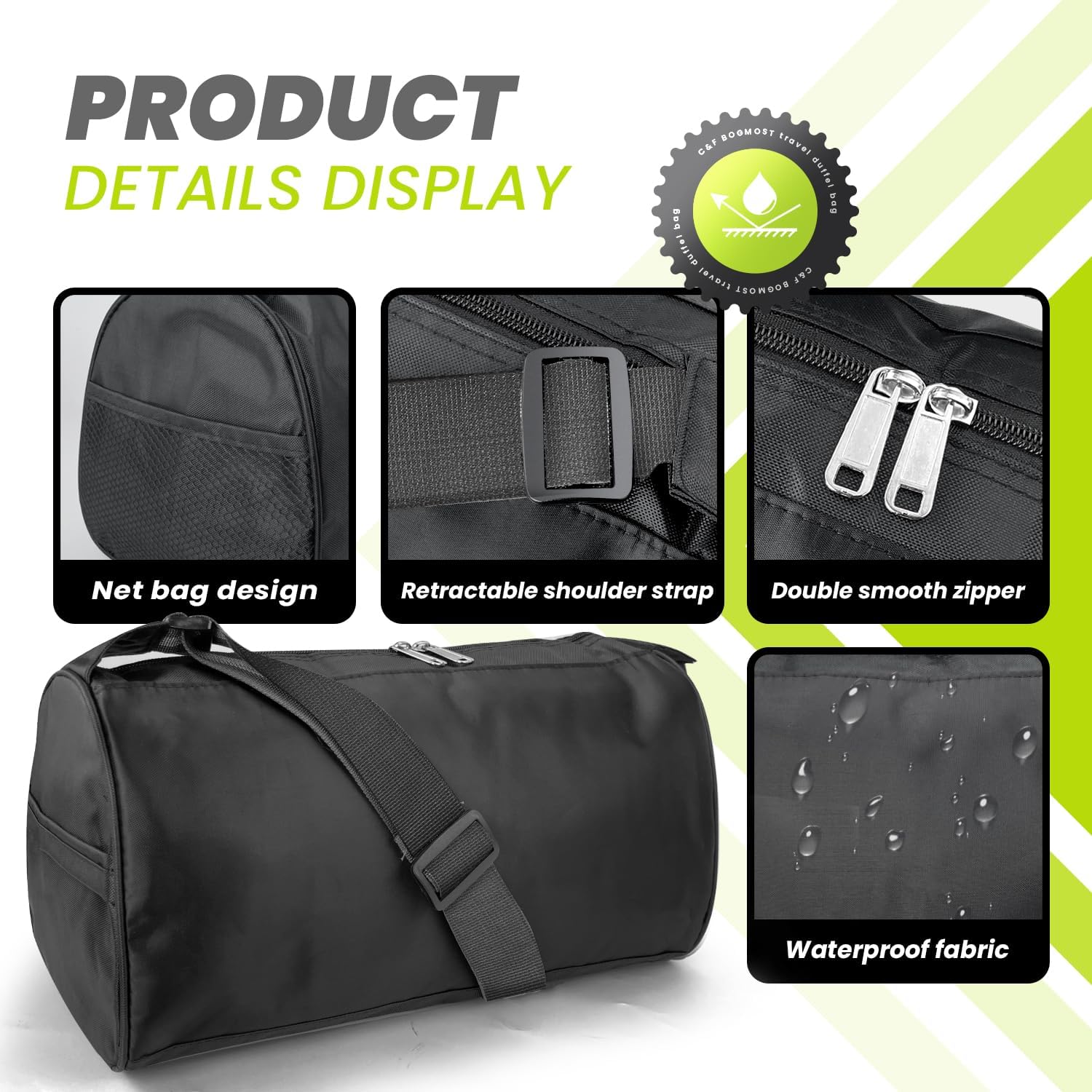 Small Travel Duffel Bag Foldable Waterproof Gym Bag for Gym Beach Swim Bag Men Women Duffle Bag Lightweight Oxford