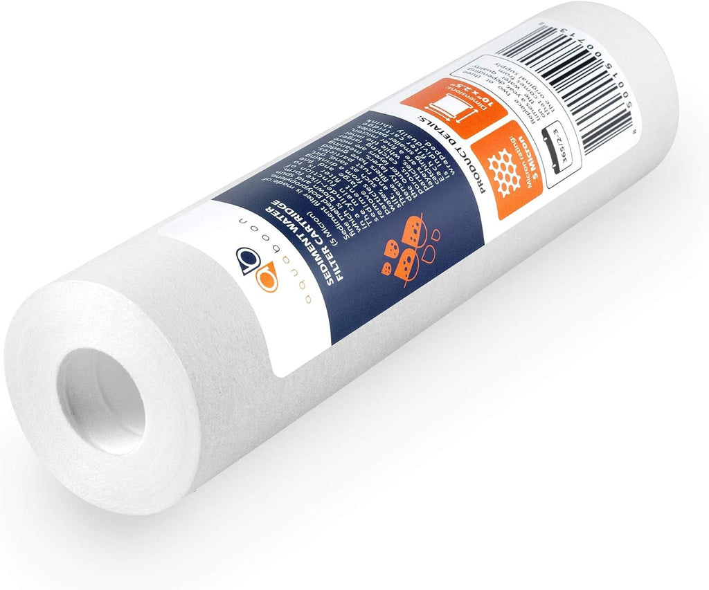 5 Micron 10 x 2.5 Sediment Filter - Whole House Water Filter Replacement Compatible with Well Water Filters - P5