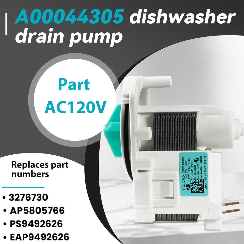 A00044305 3276730 Dishwasher Drain Pump