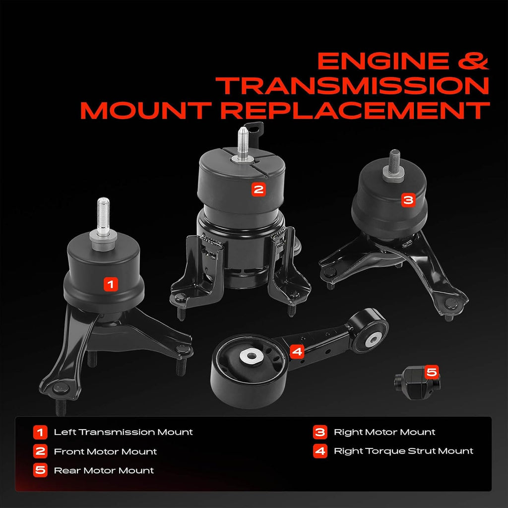 A-Premium Engine Motor and Transmission Mount Kit, with Torque Strut Mount