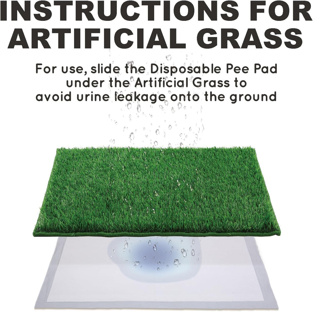 HQ4US Grass Pee Pads for Dogs Potty, Artificial Grass Patch Odor Control