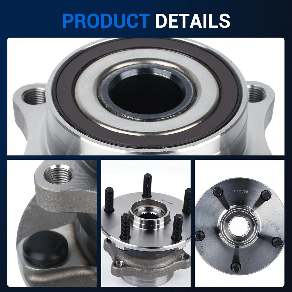 Autoround 512536 Rear Wheel Hub Assembly Fits Subaru Outback 2015-2021