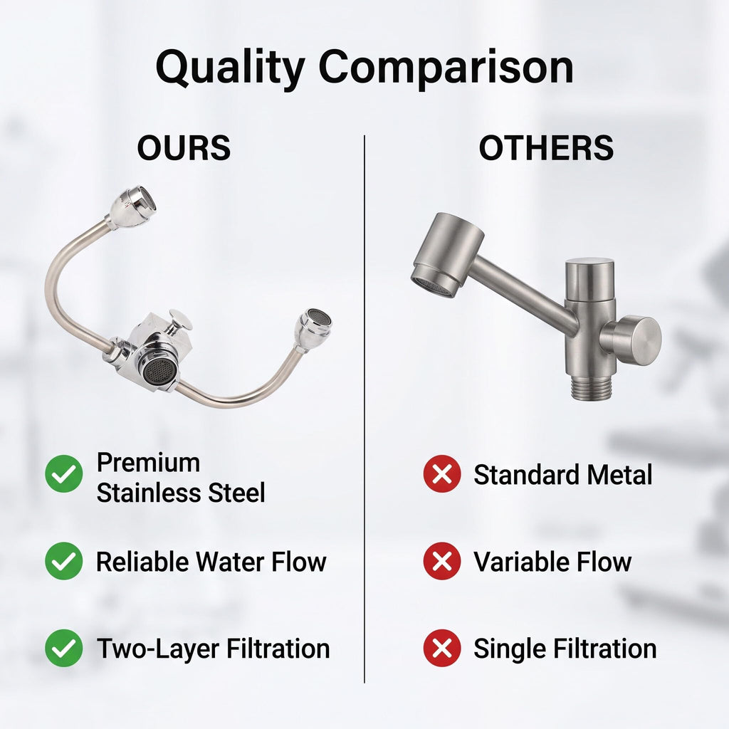 Emergency Eyewash Faucet Attachment, 304 Stainless 22mm