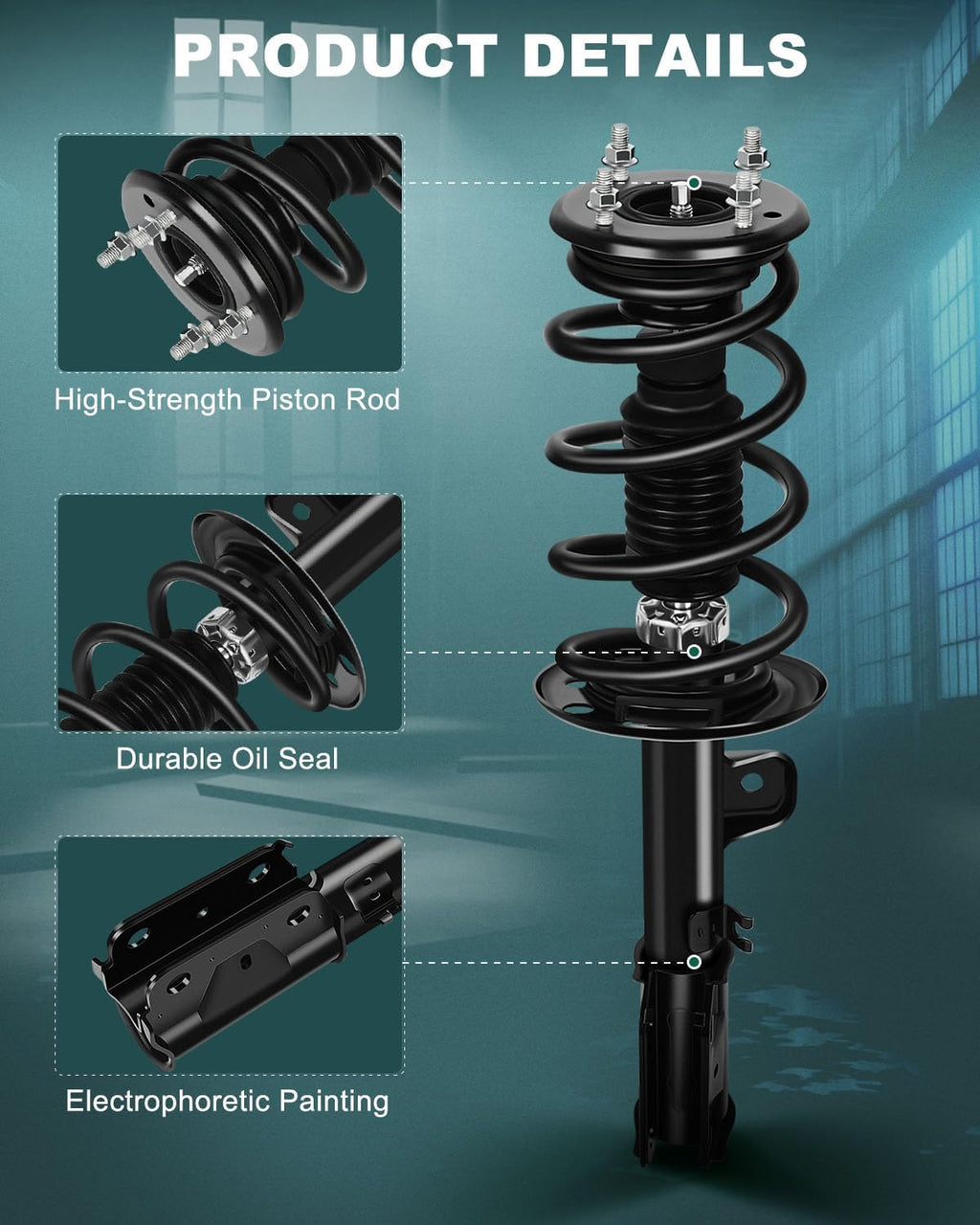 AUTOMUTO Front Complete Struts Spring Assembly for Ford Explorer 2013-2019