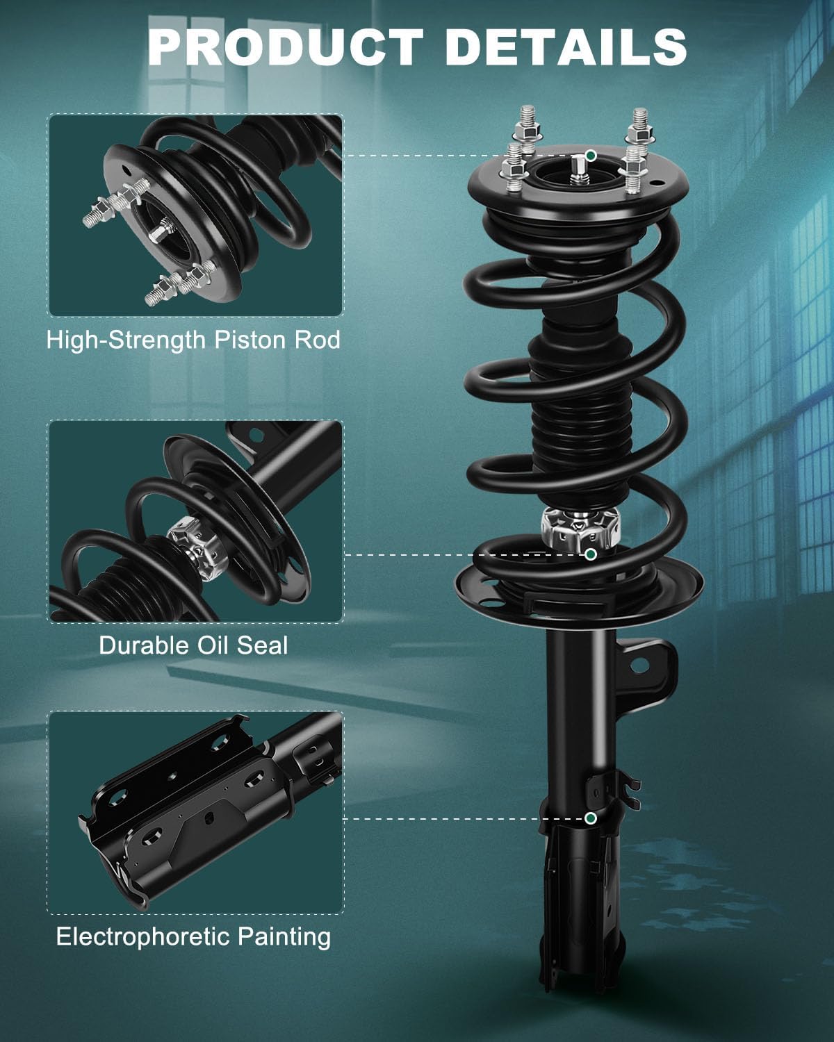 AUTOMUTO Front Complete Struts Spring Assembly for Ford Explorer 2013-2019