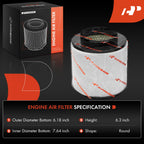 A-Premium 2-PC Engine Air Filter Compatible with Audi Models