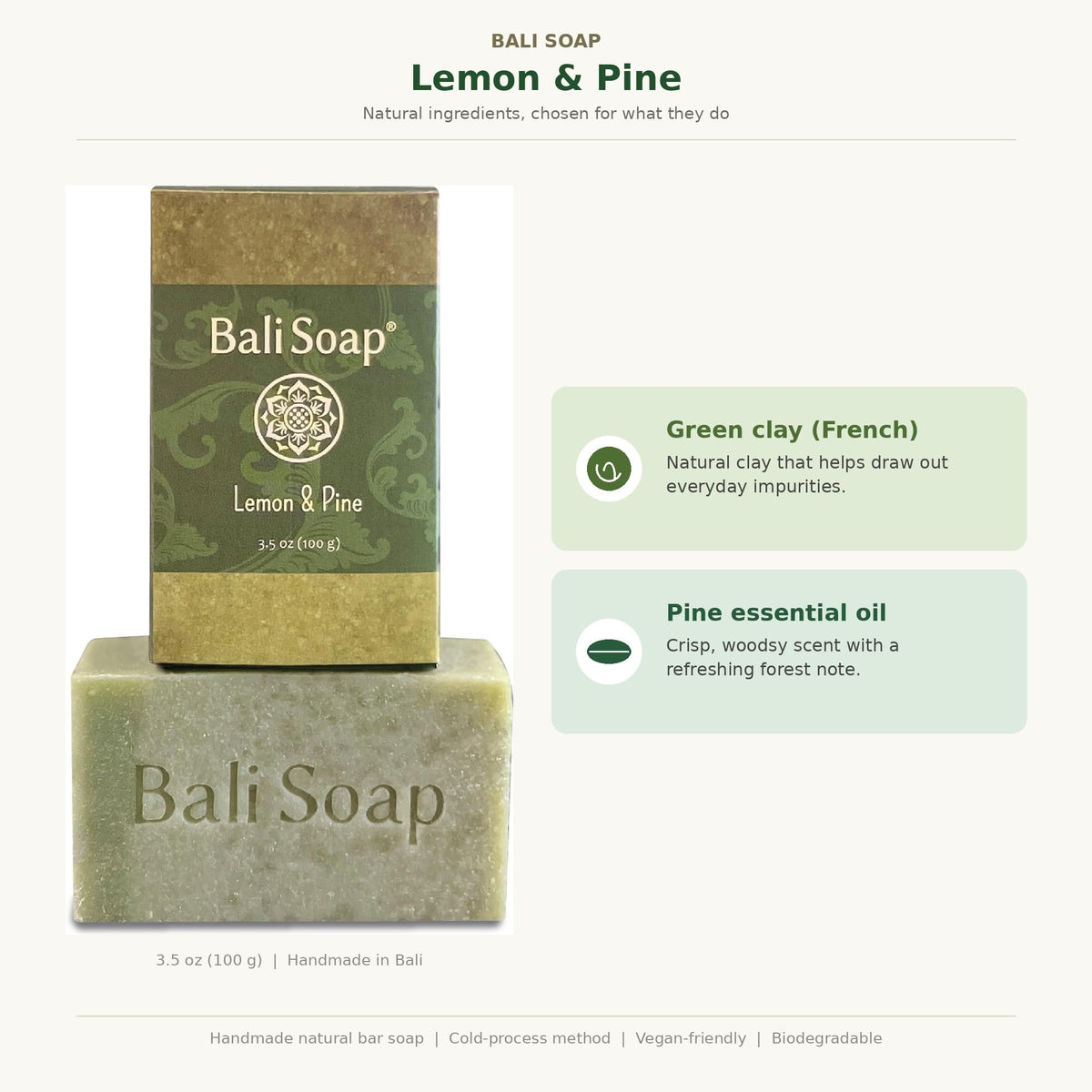 Masculine Collection Natural Soap for Men, 6 Bars