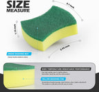 Kitchen Cleaning Sponges,96 Pack Eco Non-Scratch for Dish,Scrub Sponges.