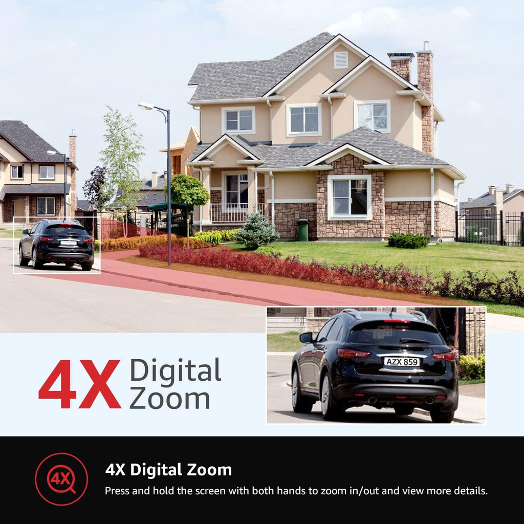 2K Security Camera Outdoor, Wireless WiFi IP Camera Home Security System 360° View,Motion Detection, auto
