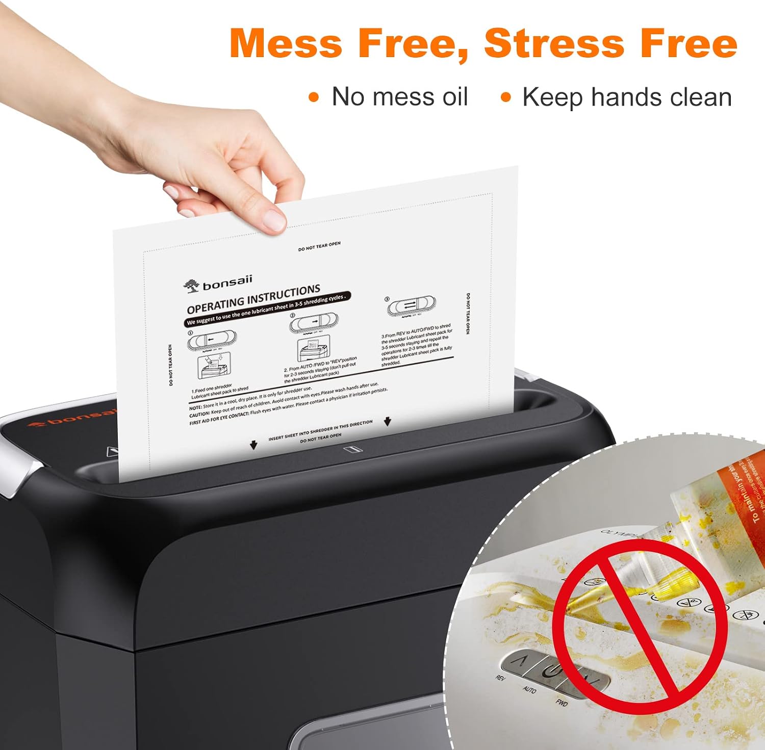 Paper Shredder Lubricant Sheets, 24-Pack (8.4 x 5.9 inch/piece)