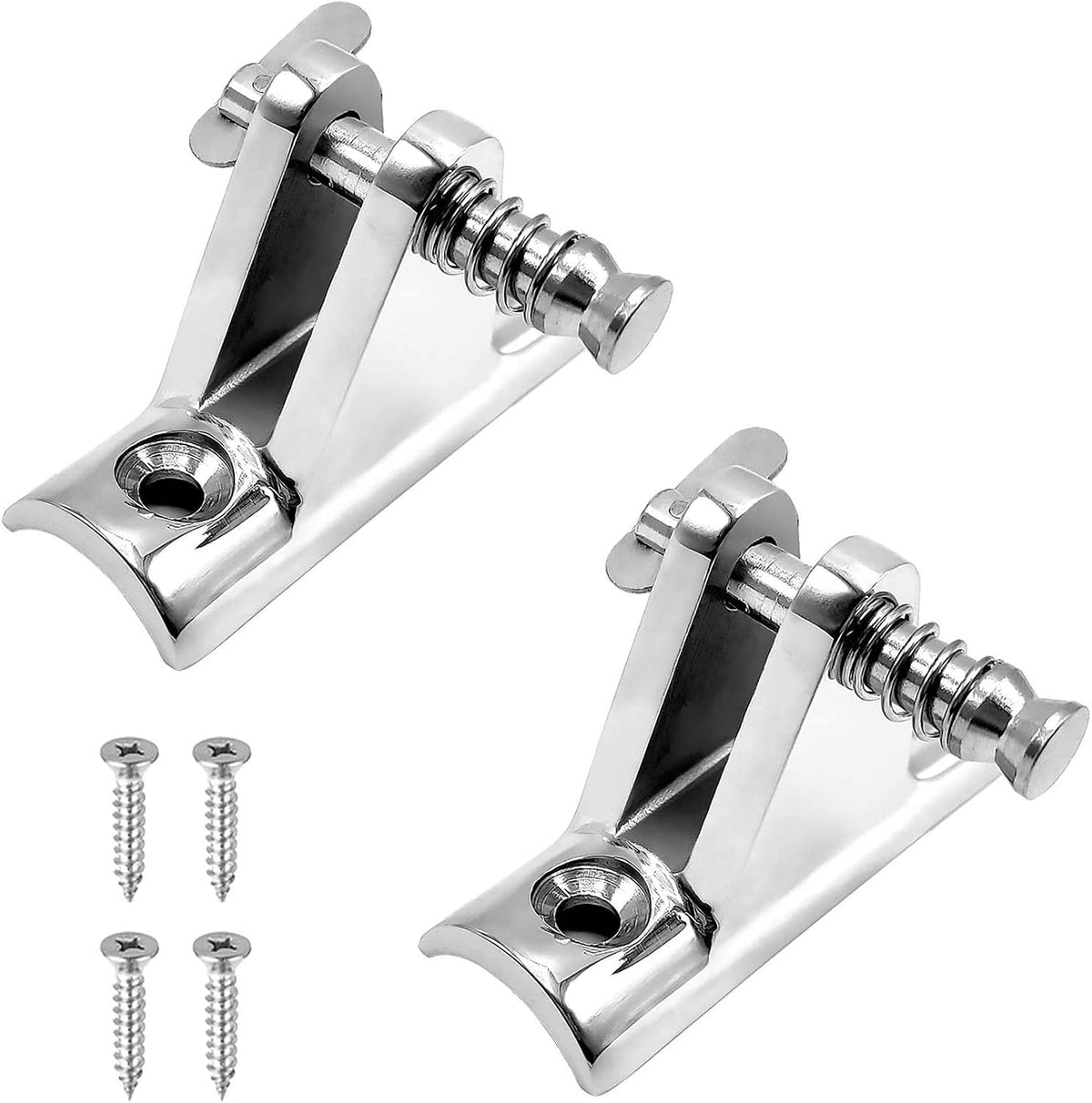 2 PCS Bimini Top Deck Hinge 90°Fitting Concave Base Hardware