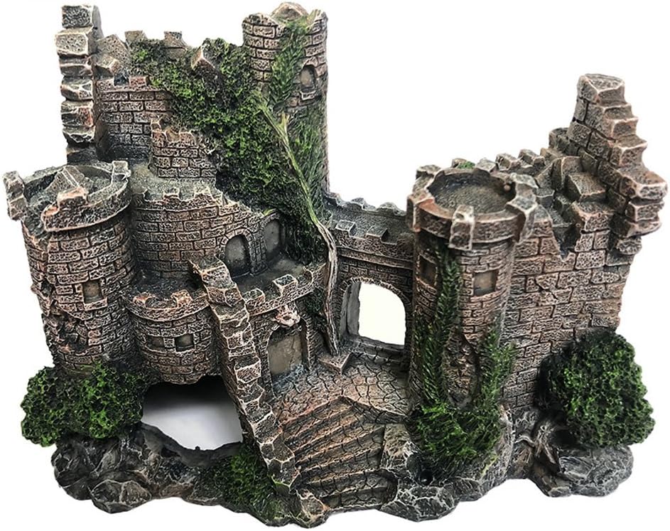 Aquarium Ornaments Resin Castle Decorations - Fish Tank Supplies Accessories, Eco-Friendly Fish Tank Castle Aquarium