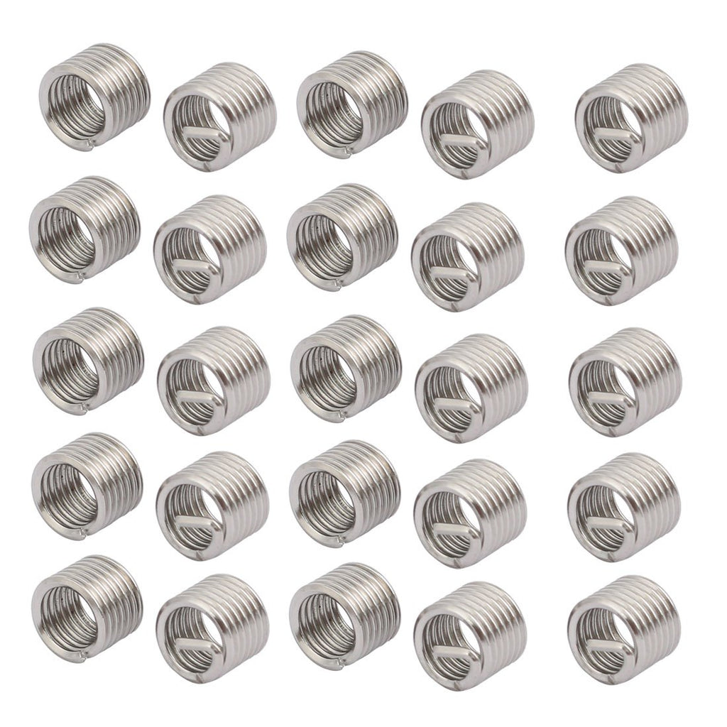 uxcell #10-32x0.285 304 Stainless Steel Helical Coil Wire Thread Insert 25pcs