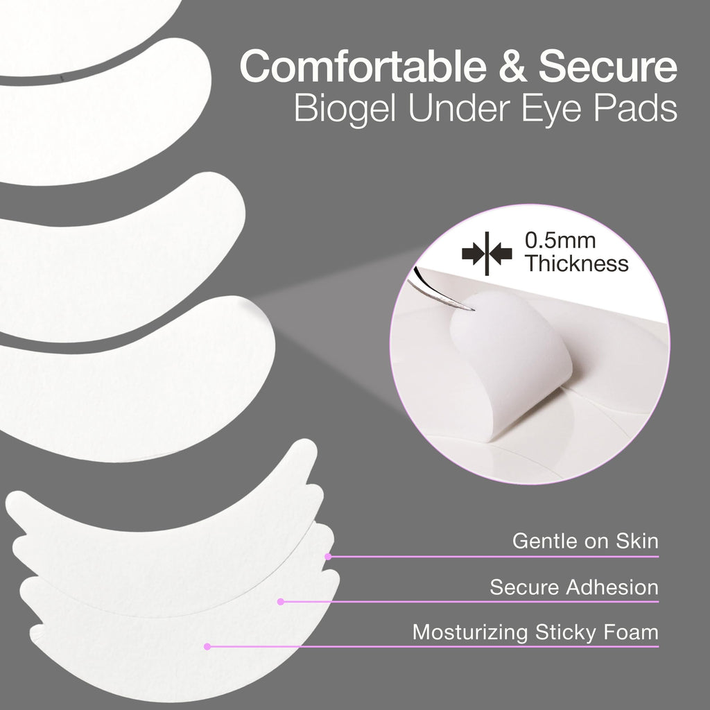 Biogel Eye Pads 10 Pairs, Under Eye Patches for Lash Extensions